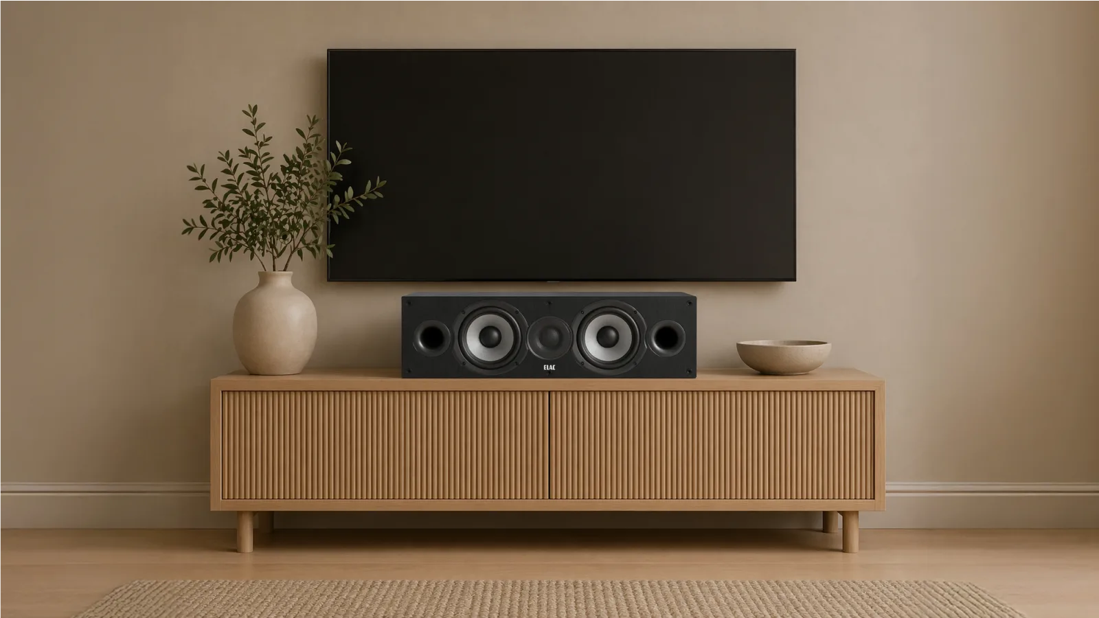 ELAC Debut 2.0 C6.2 DC62 center channel speaker with dual 6.5-inch aramid-fiber woofers