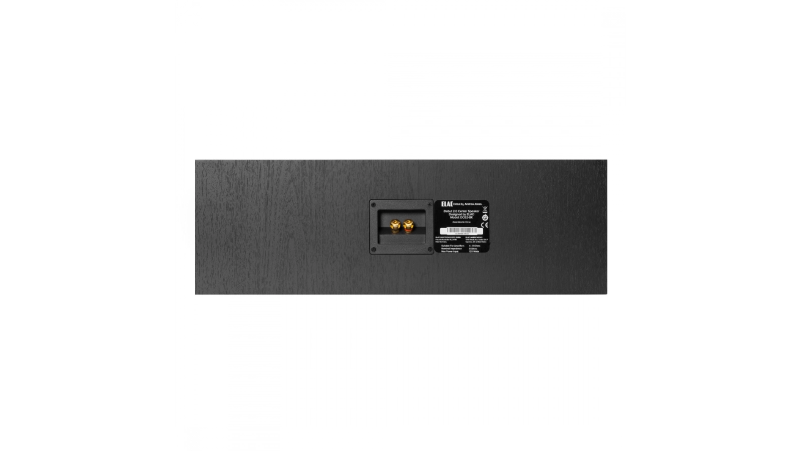 ELAC Debut 2.0 C6.2 DC62 center channel speaker with dual 6.5-inch aramid-fiber woofers