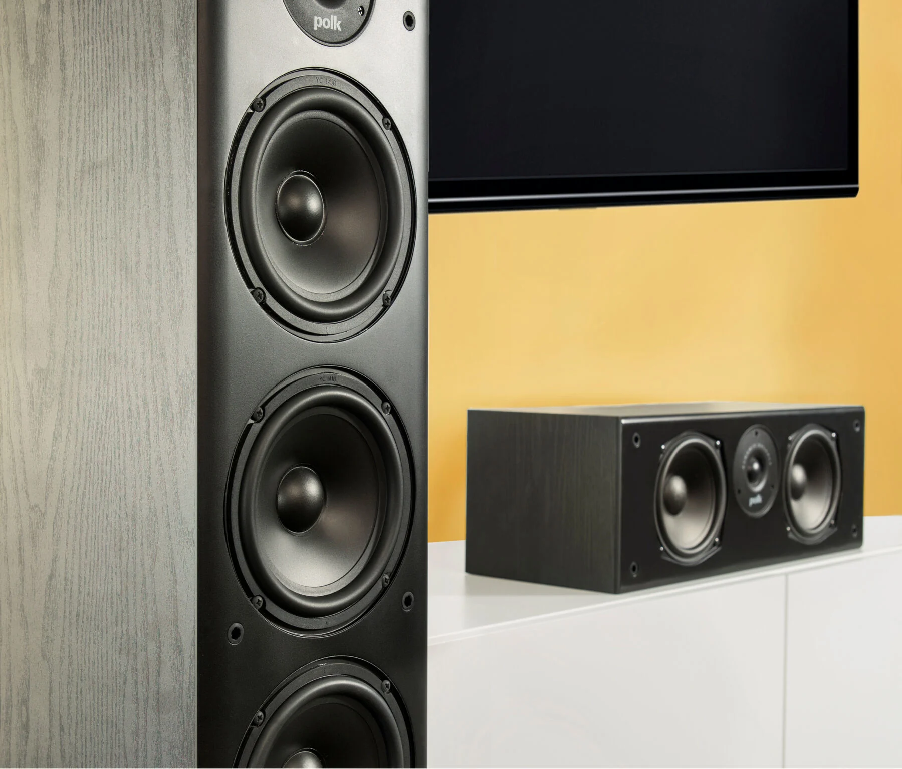 Polk T30 Center Speaker with Dual 5.25 Inch Woofers