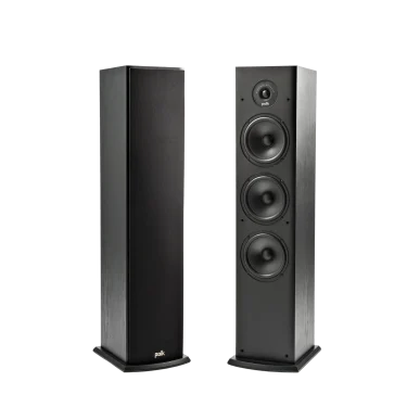 Polk Audio T50 Black floorstanding tower speaker