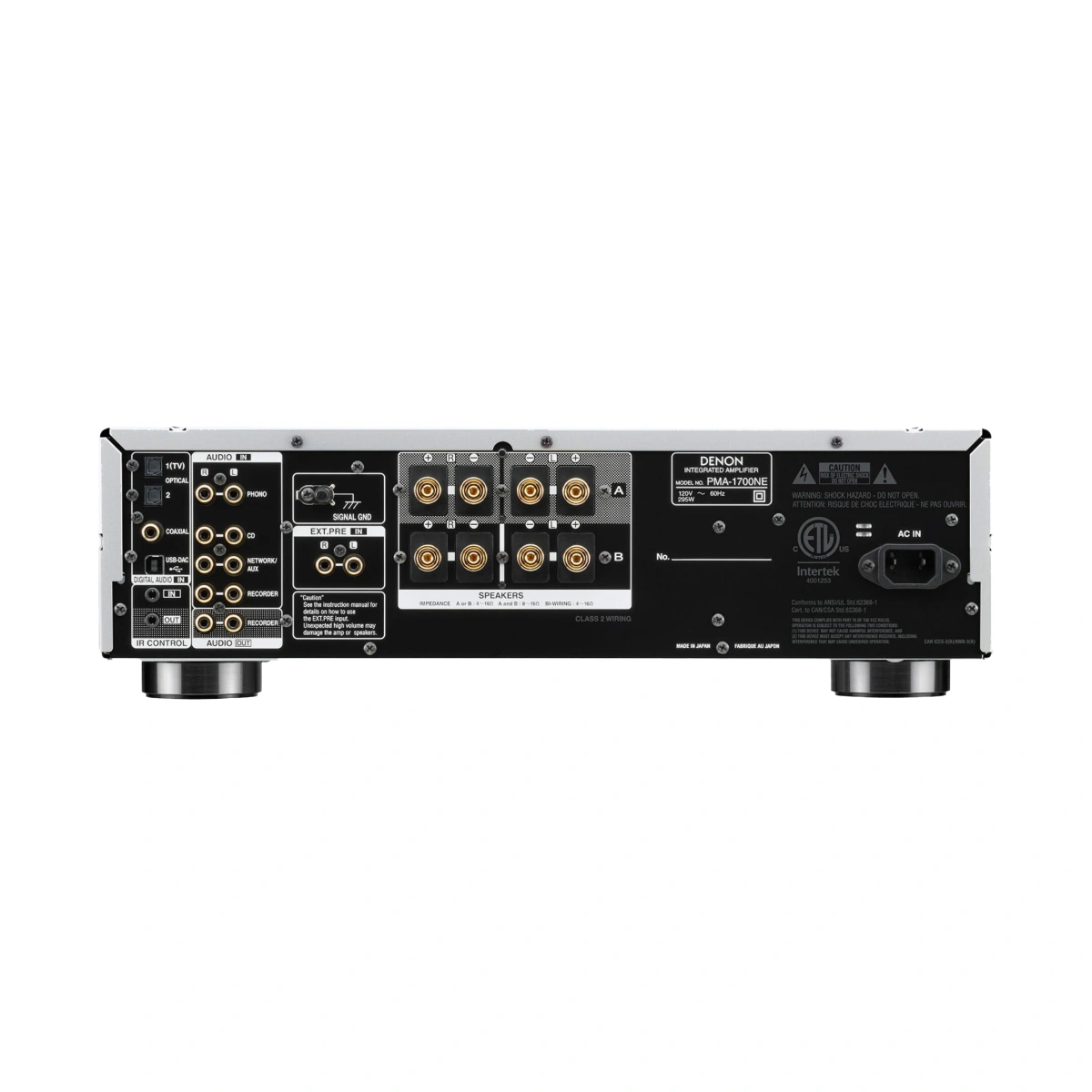 Denon PMA-1700NE Rear Panel Connections