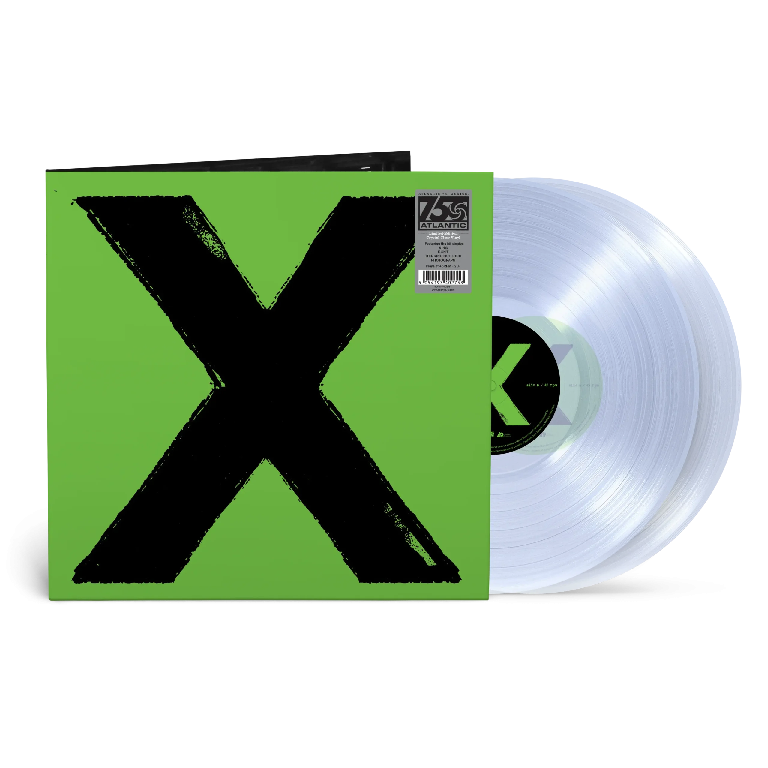 Ed Sheeran X Multiply 2023 140g Crystal Clear 2LP Vinyl Record