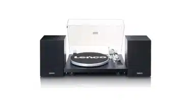 Lenco LS-500BK - Record player with built-in amplifier and Bluetooth® plus 2 external speakers