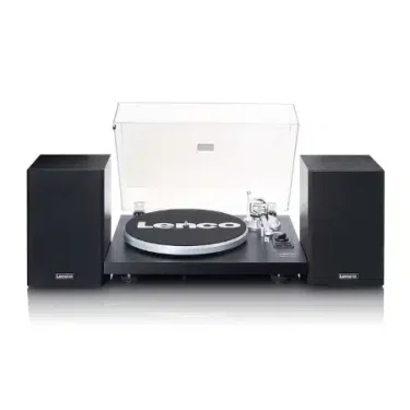 Lenco LS-500BK - Record player with built-in amplifier and Bluetooth® plus 2 external speakers