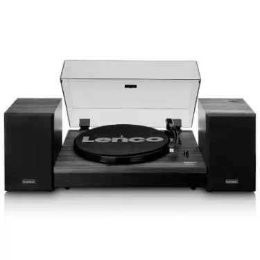 Lenco LS-300BK - Record Player with Bluetooth® and two separate speakers