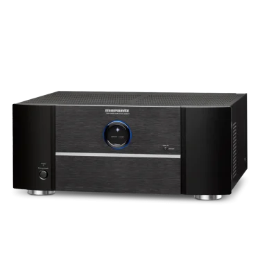 Marantz MM8077 7 channel power amplifier front view in black