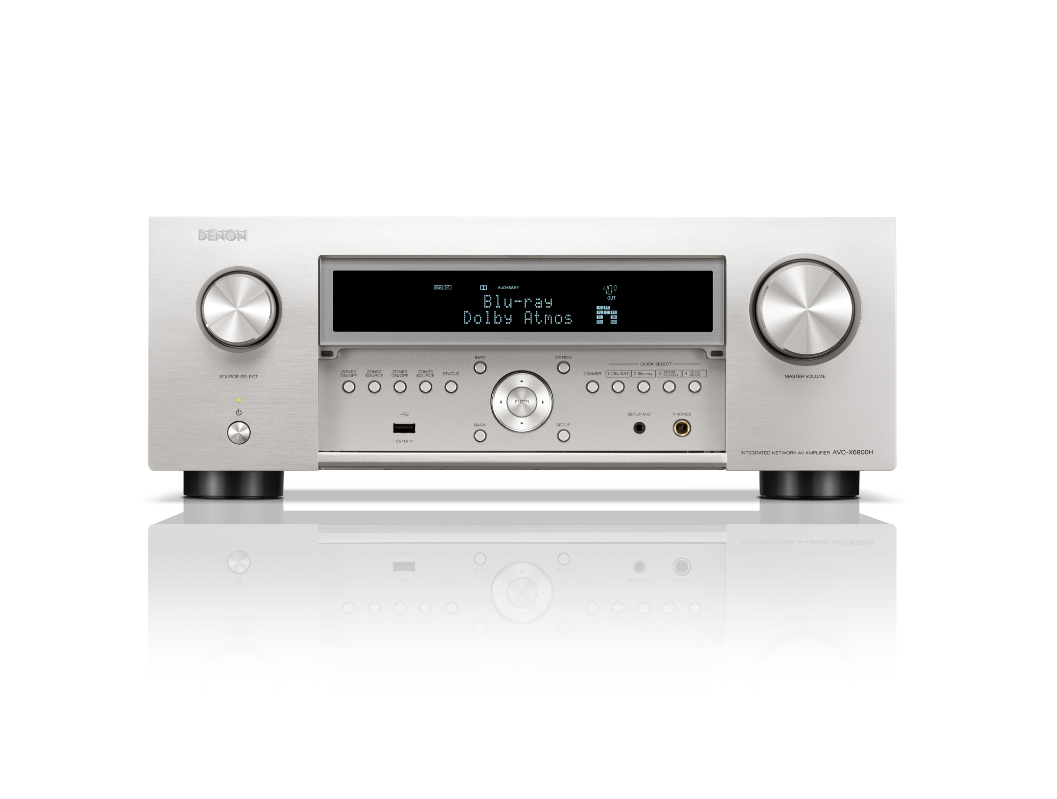Denon AVC-X6800H Front View- Silver