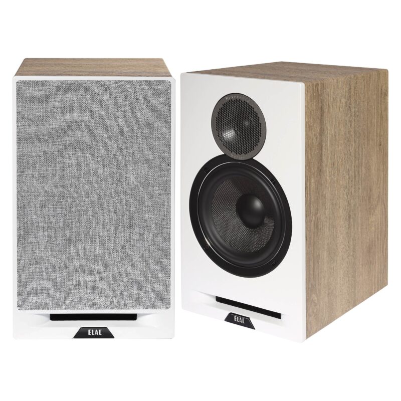 ELAC Debut Reference DBR62 bookshelf speakers with 6.5-inch aramid-fiber woofer