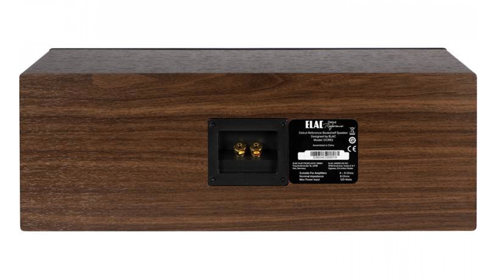 ELAC Debut Reference DCR52 center channel speaker with dual 5.25-inch aramid-fiber woofers