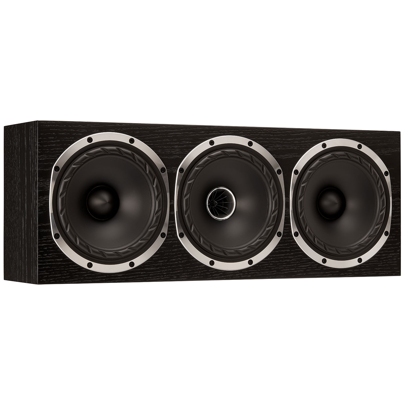 Fyne Audio F500S LCR speaker in black oak finish