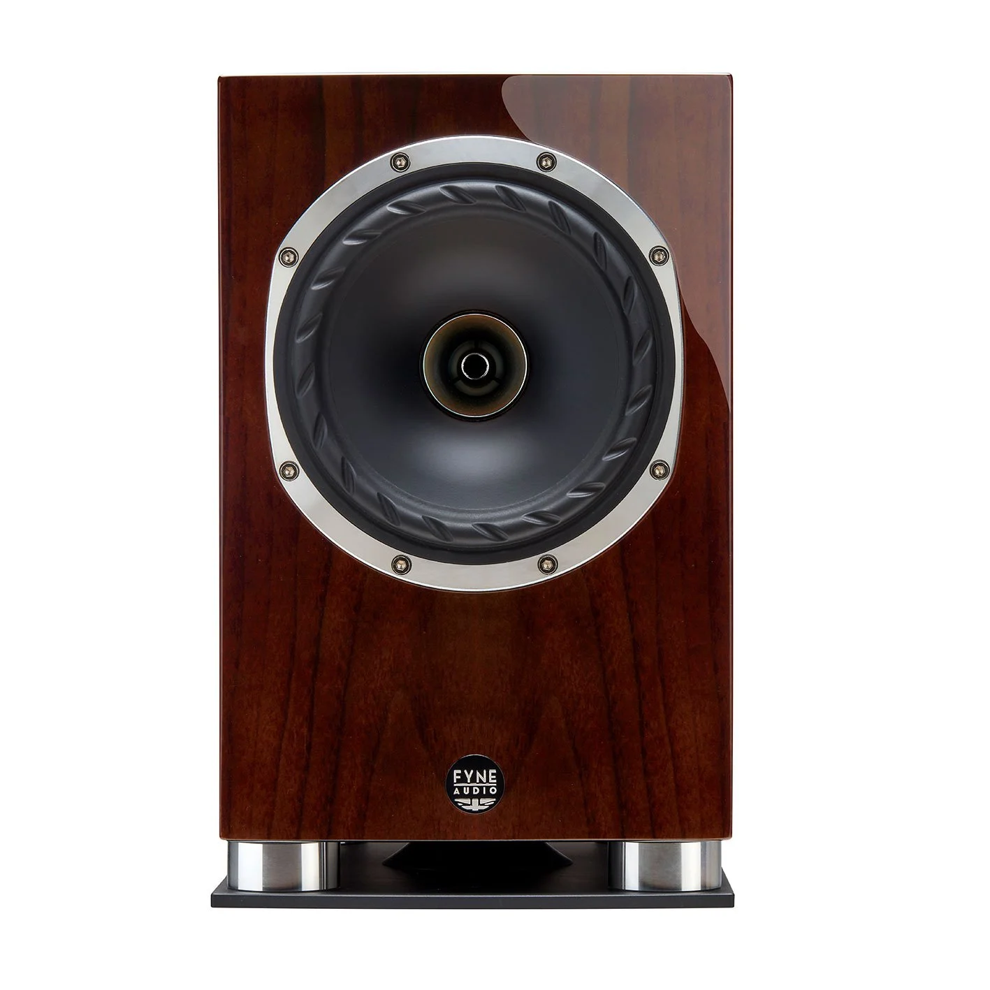 Fyne Audio F500SP bookshelf speaker in Piano Gloss WALNUT