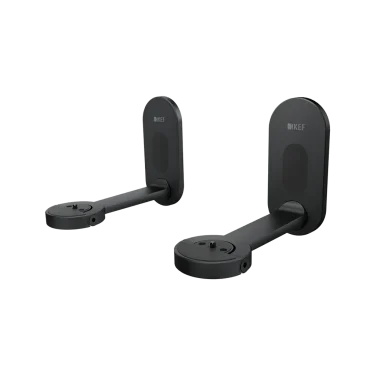 KEF B1 Wall Bracket pair in Black front view