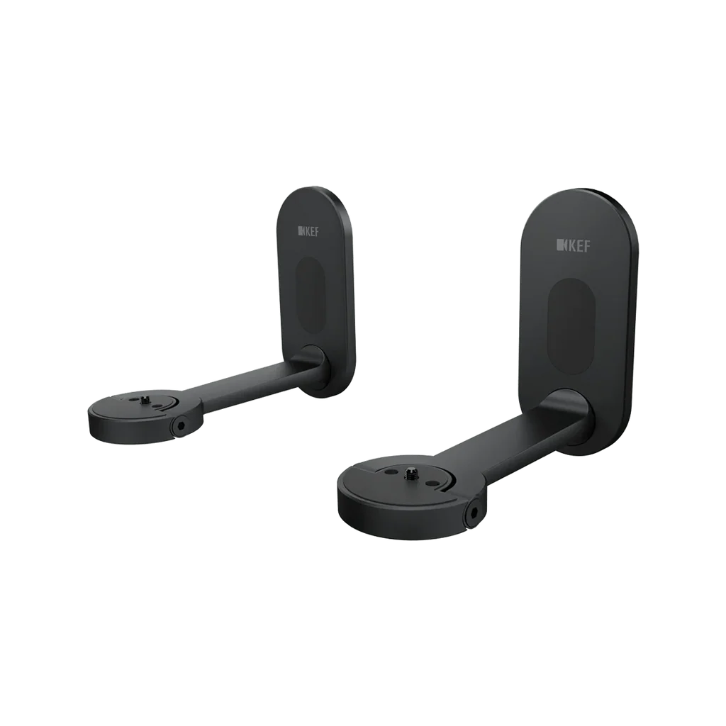 KEF B1 Wall Bracket pair in Black front view