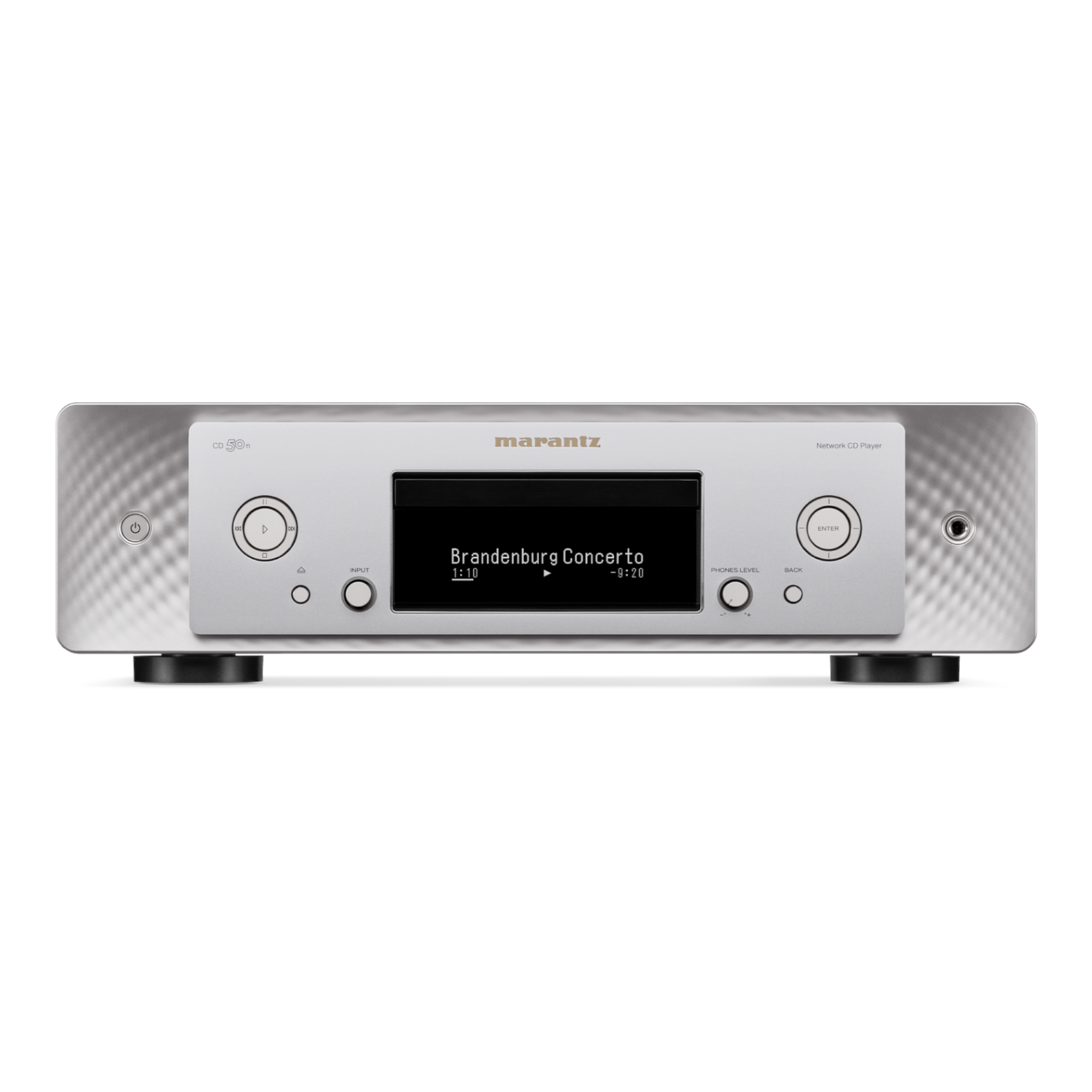 Marantz CD 50n Silver-Gold network audio CD player front view