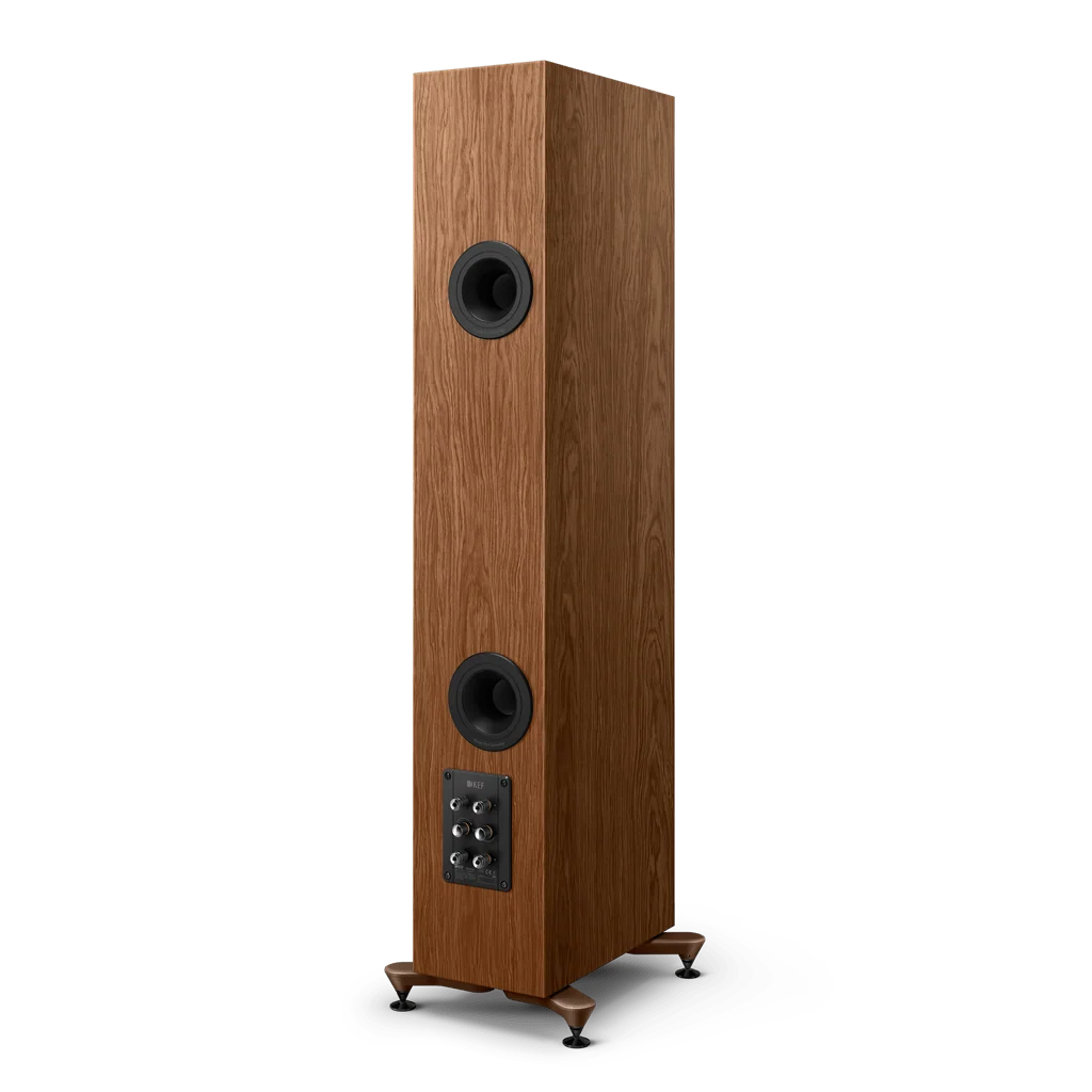Rear terminal panel of KEF R5 Meta speaker