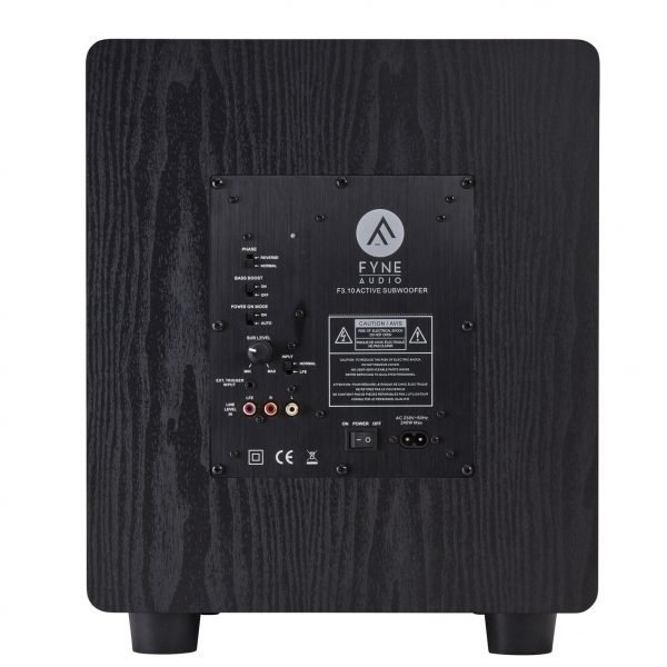 Fyne Audio F3-10 home cinema subwoofer in black finish