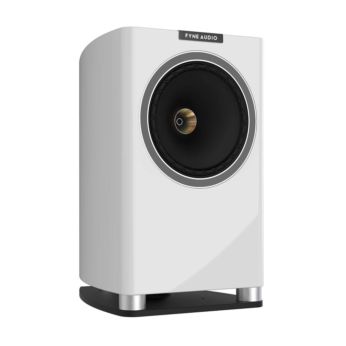 Fyne Audio F701 premium bookshelf speaker WHITE front view