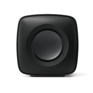KEF KC62 compact subwoofer in Black front view