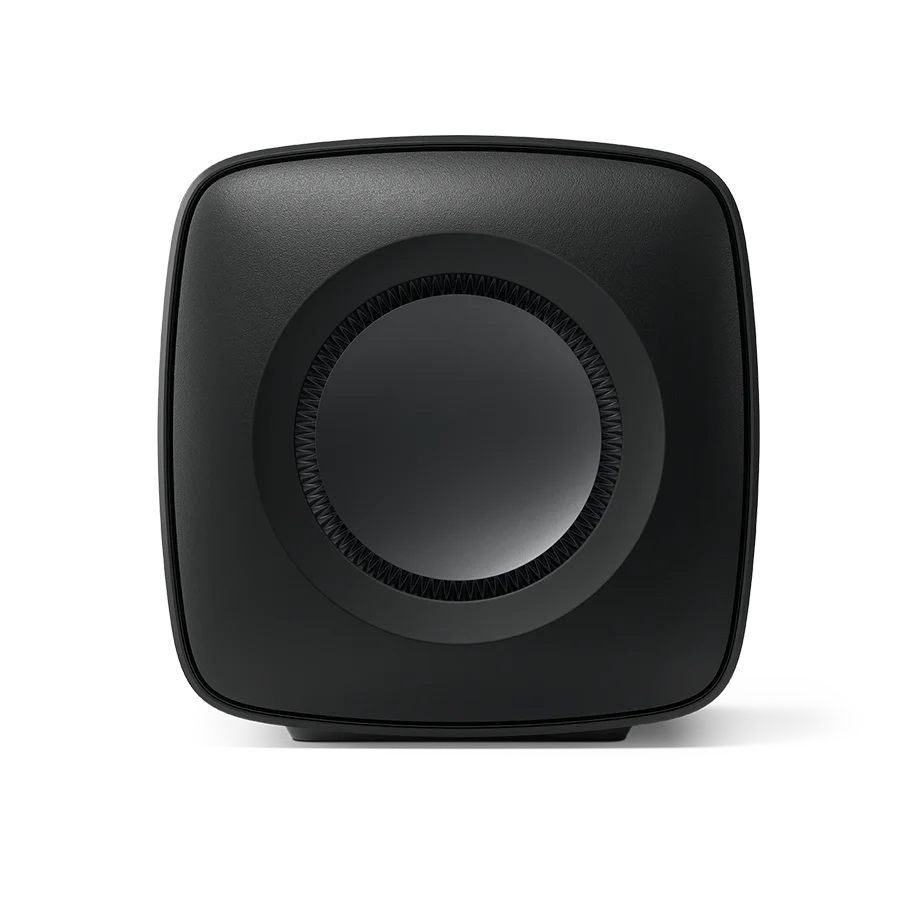 KEF KC62 compact subwoofer in Black front view