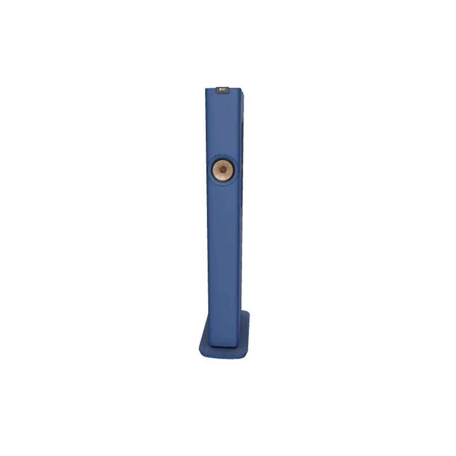 KEF LS60 Wireless powered floorstanding speakers in Royal Blue front view