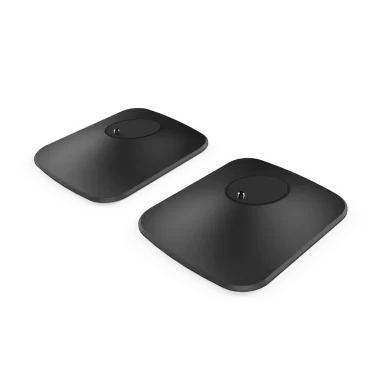KEF P1 Desk Pad pair in Black front view