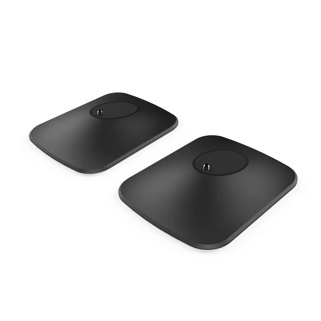 KEF P1 Desk Pad pair in Black front view