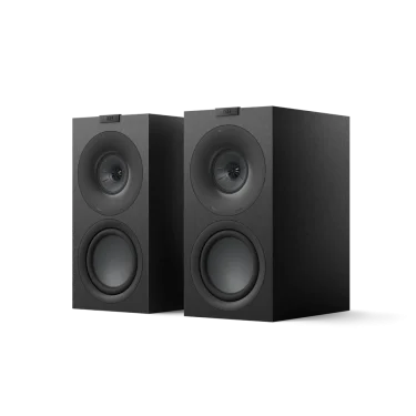 KEF Q Concerto Meta bookshelf speakers in Satin Black front view