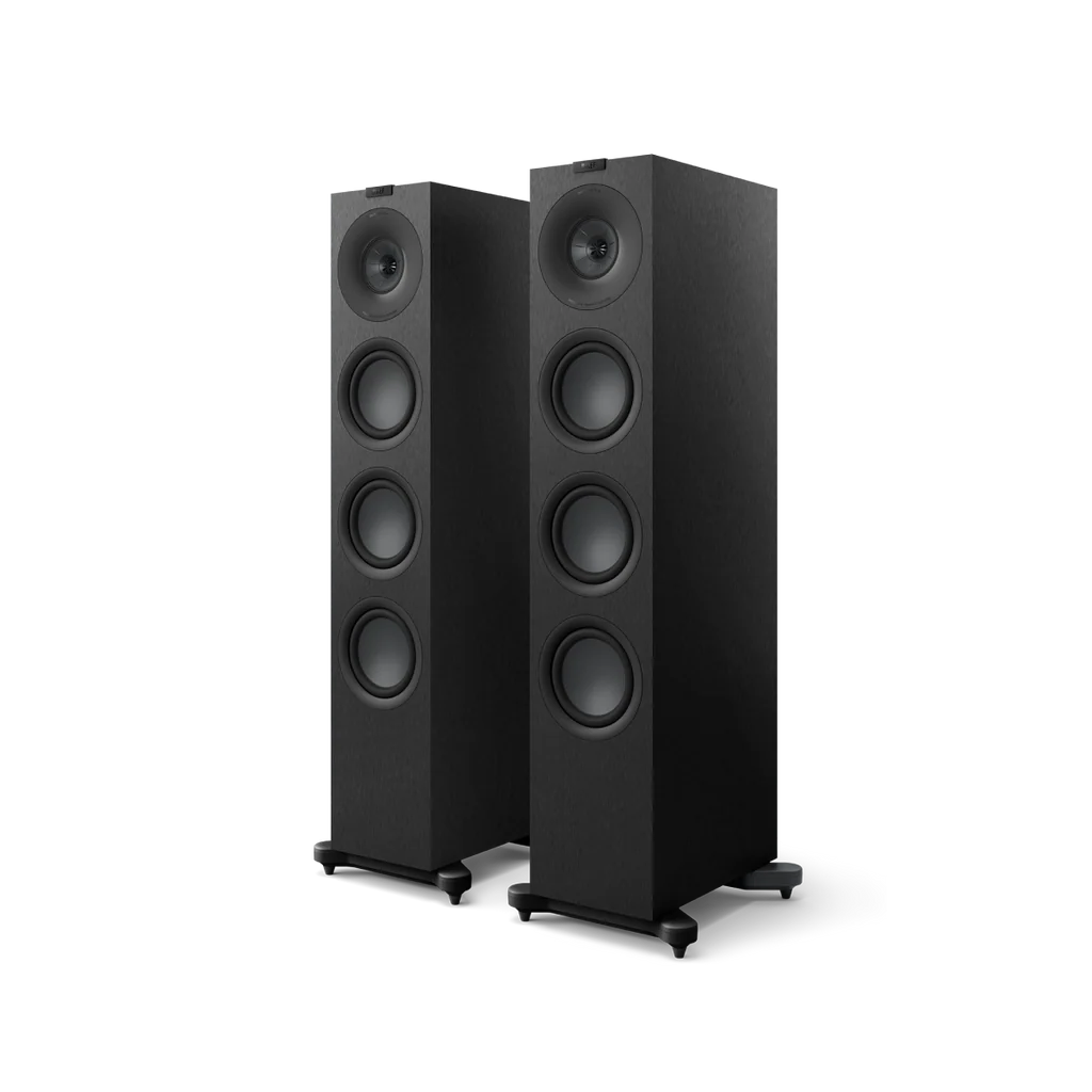 KEF Q11 Meta floorstanding speakers in Satin Black front view