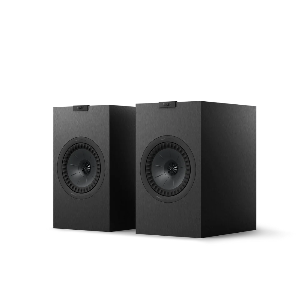 KEF Q3 Meta bookshelf speakers in Satin Black front view