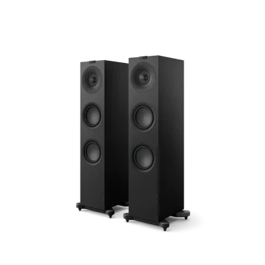 KEF Q7 Meta floorstanding speakers in Satin Black front view
