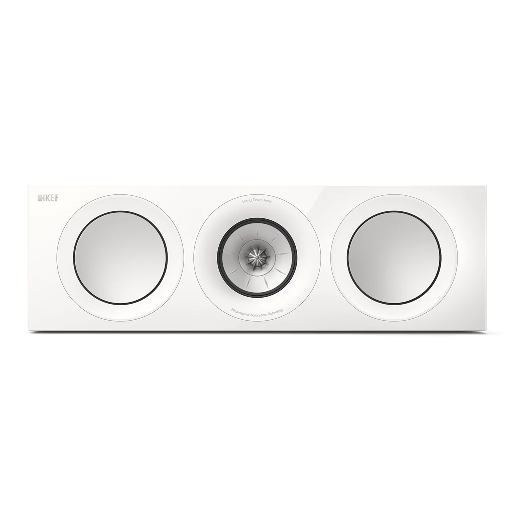KEF R6 Meta centre channel speaker in White Gloss front view
