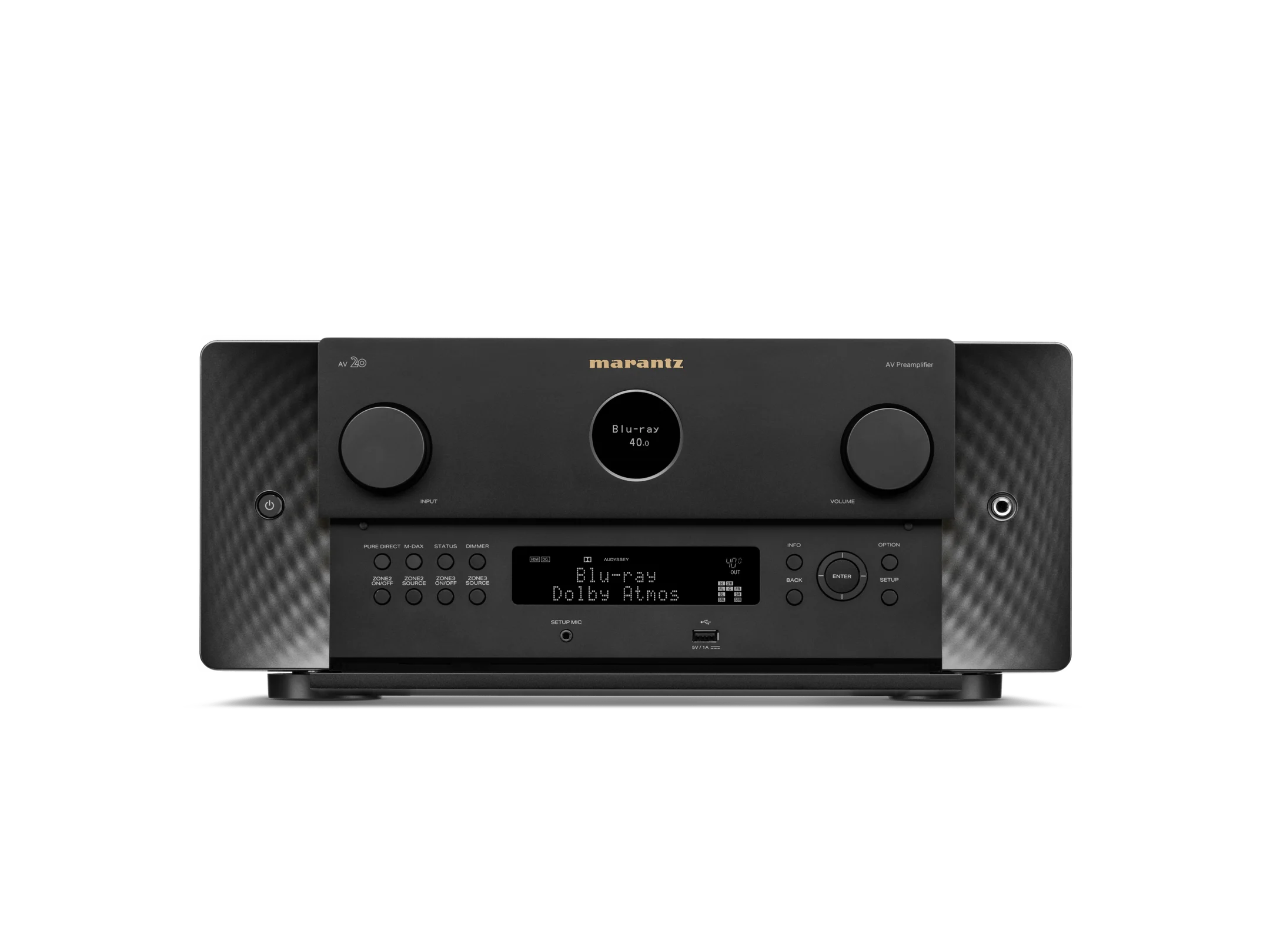 Marantz AV 20 Black reference AV preamplifier front view