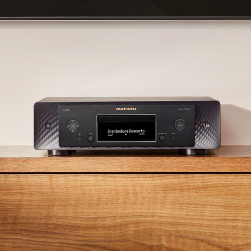 Marantz CD 50n Black network audio CD player elevated view
