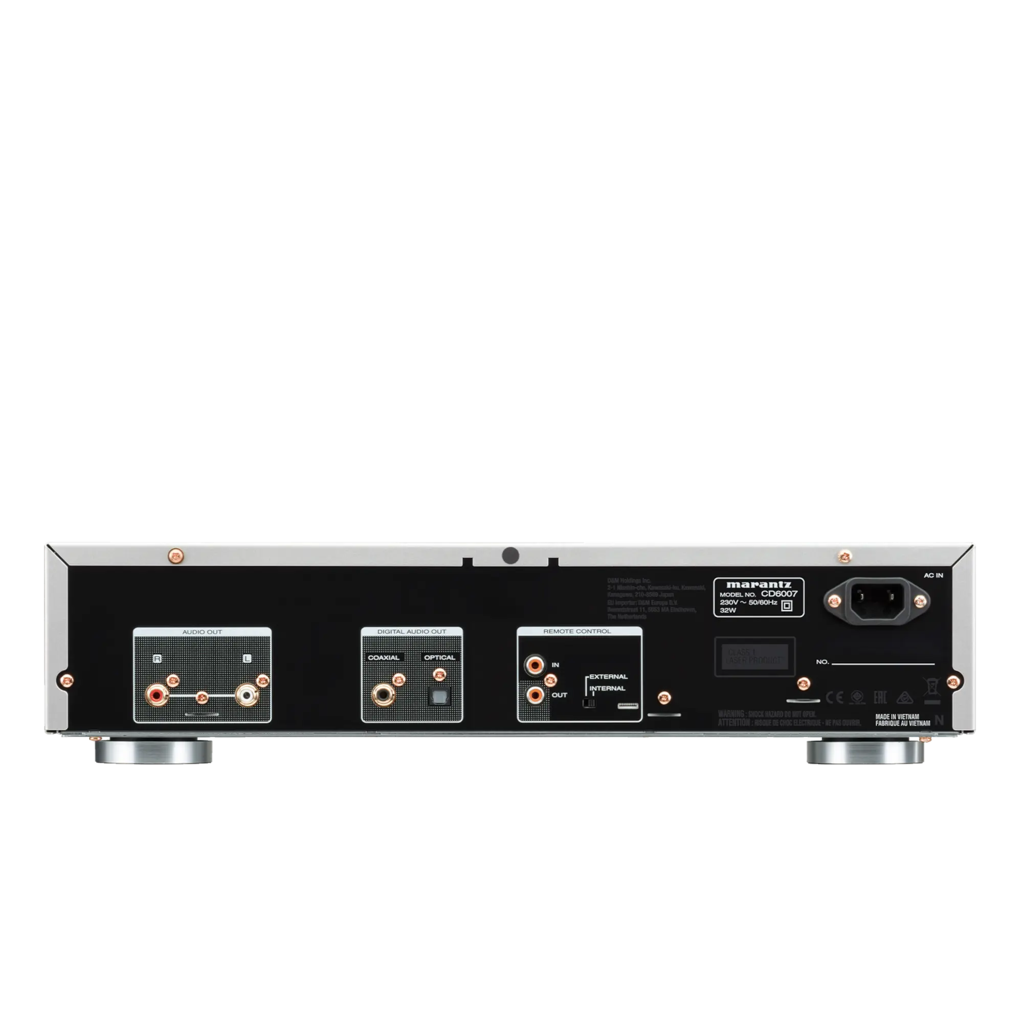 Marantz CD6007 Silver CD Player Rear Panel