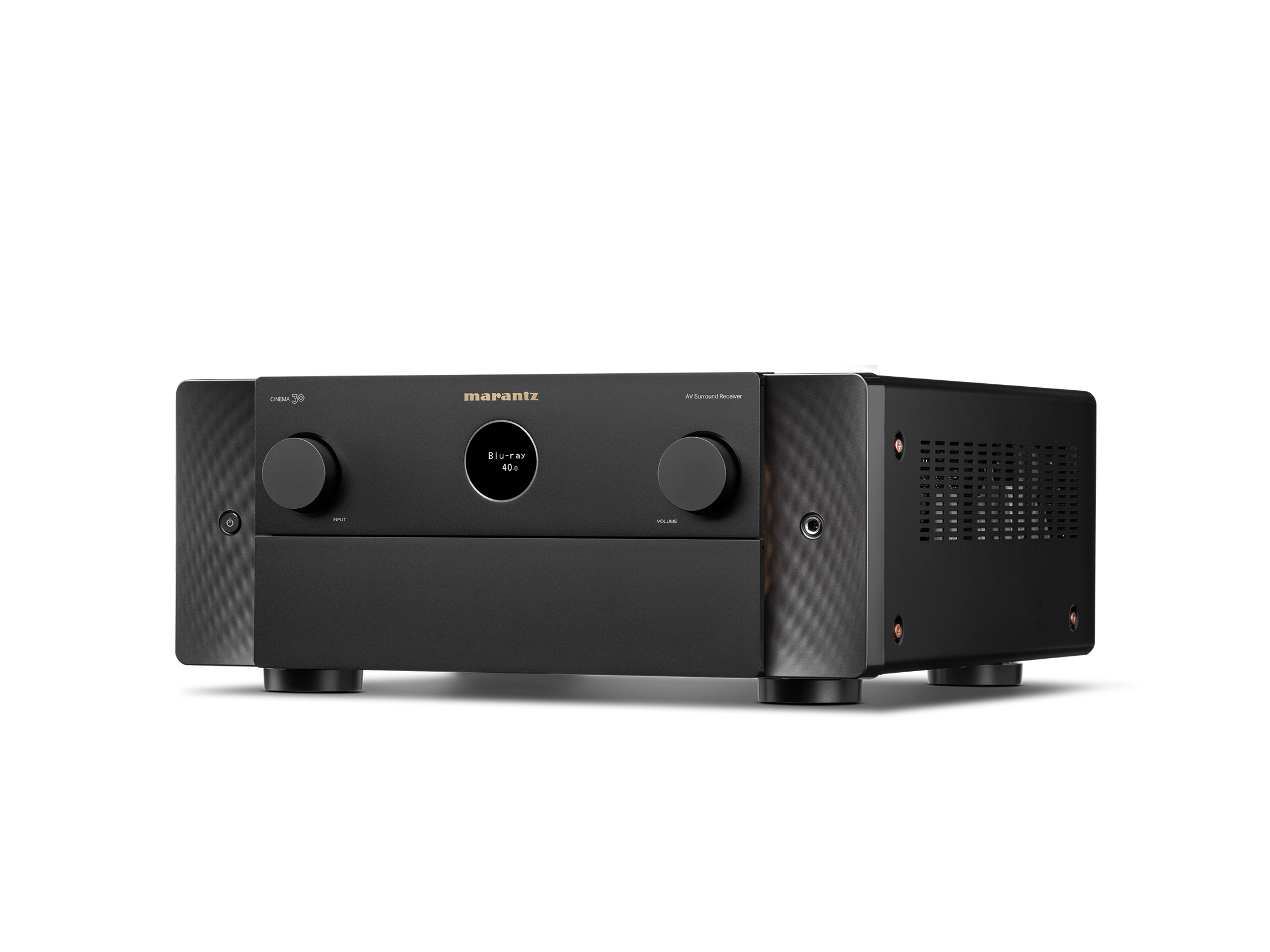 Marantz CINEMA 30 Black AV receiver right angled view