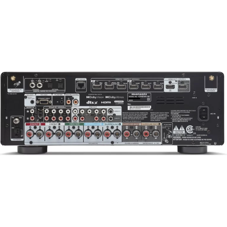 Marantz CINEMA 60 Black receiver rear HDMI connections panel