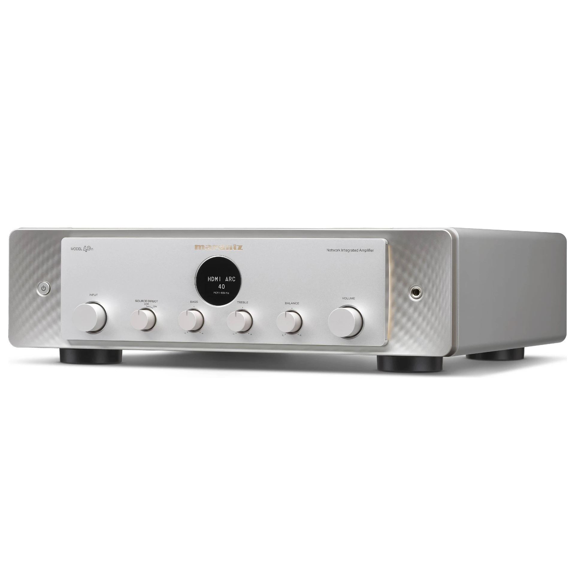 Marantz MODEL 40n silver amplifier right angled view