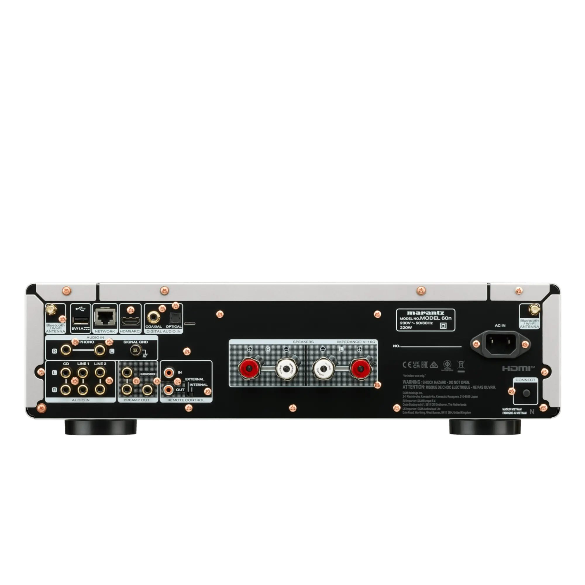 Marantz MODEL 60n Silver-Gold amplifier rear panel connections
