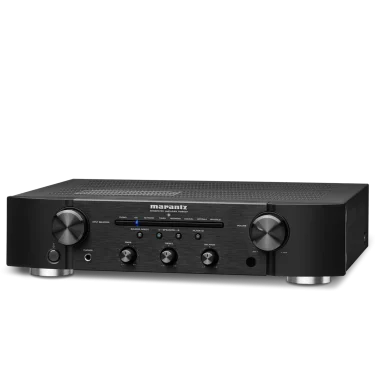Marantz PM6007 Black hi-fi amplifier angled view