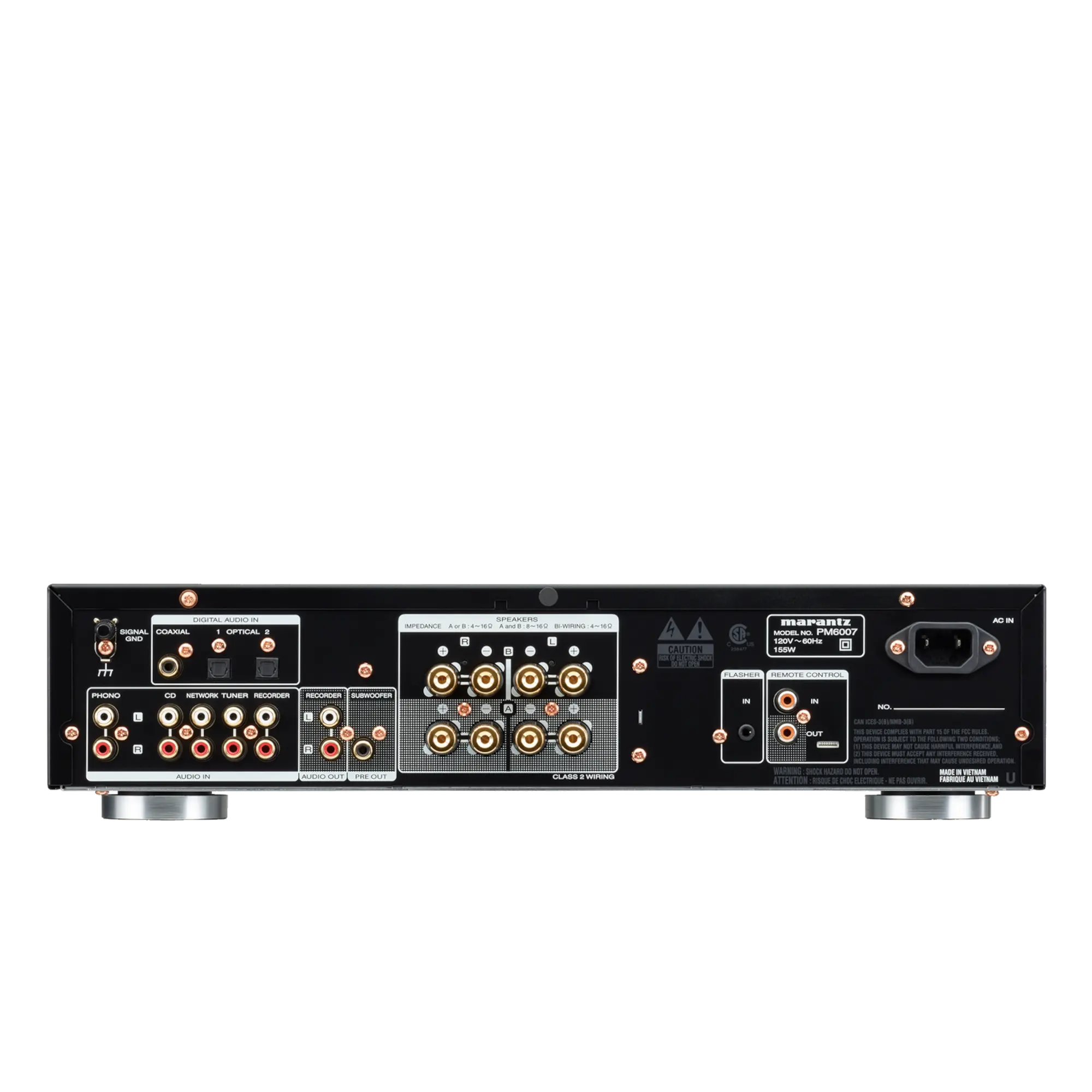 Marantz PM6007 Black amplifier rear panel connections