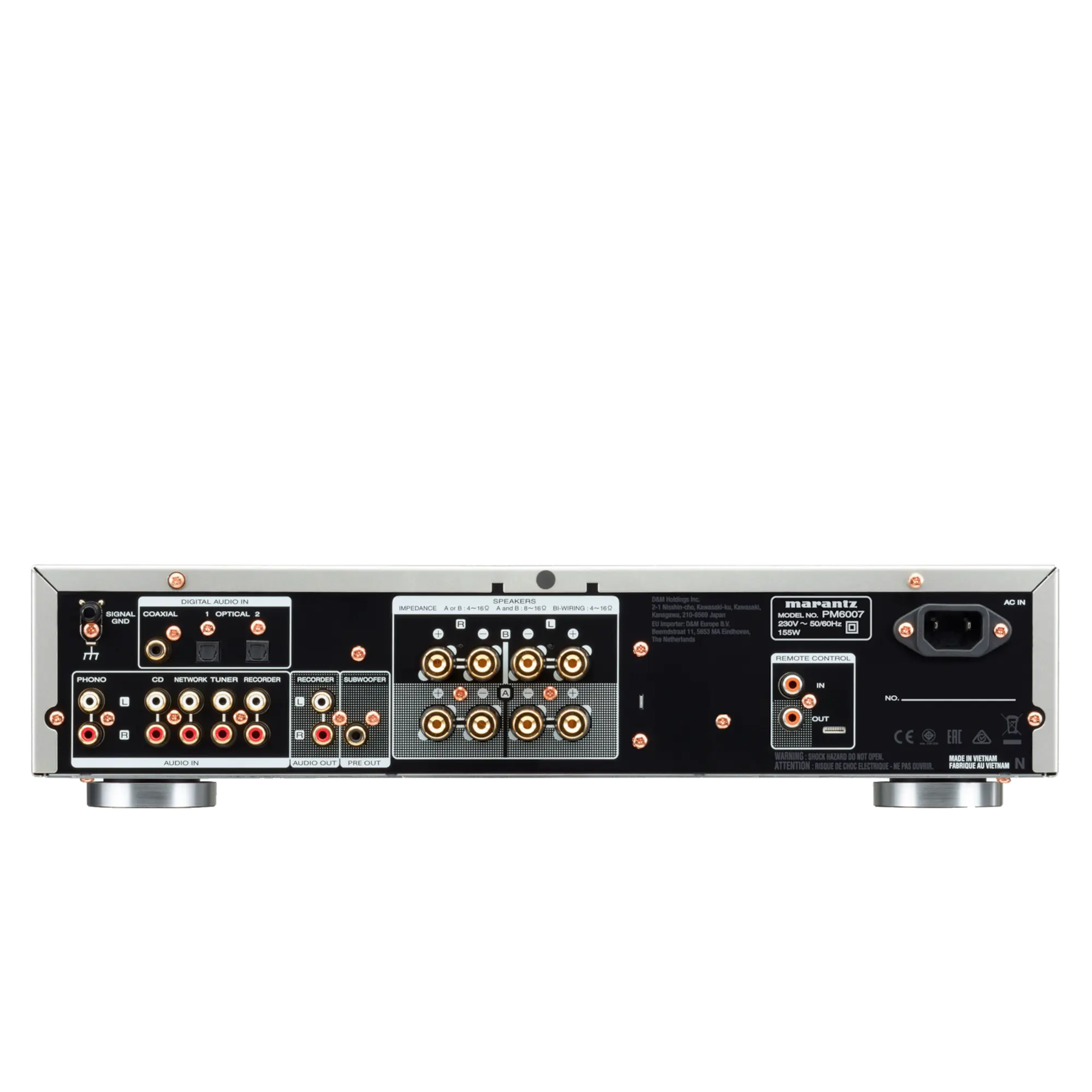Marantz PM6007 Silver amplifier rear panel connections