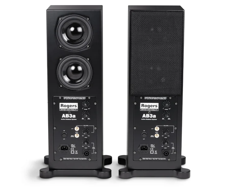 Rogers AB3a active subwoofer system in Satin Black finish
