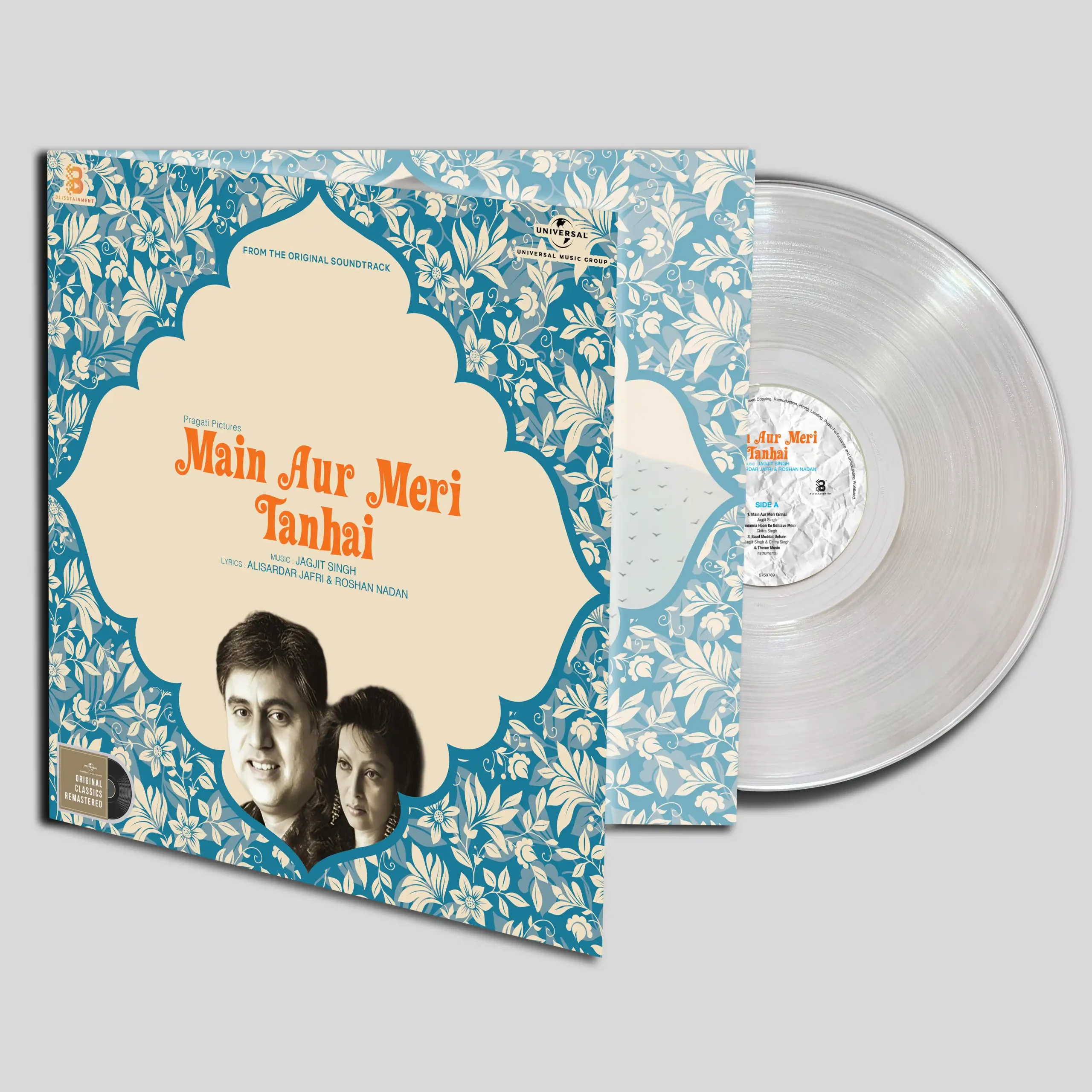 Main Aur Meri Tanhai Clear LP by Jagjit Singh and Chitra Singh