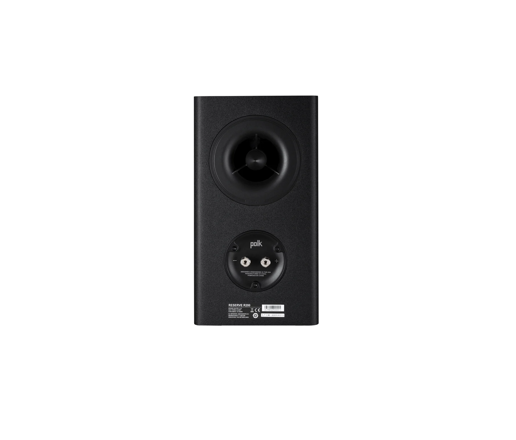 REAR Polk Audio Reserve R200 bookshelf speakers in Black