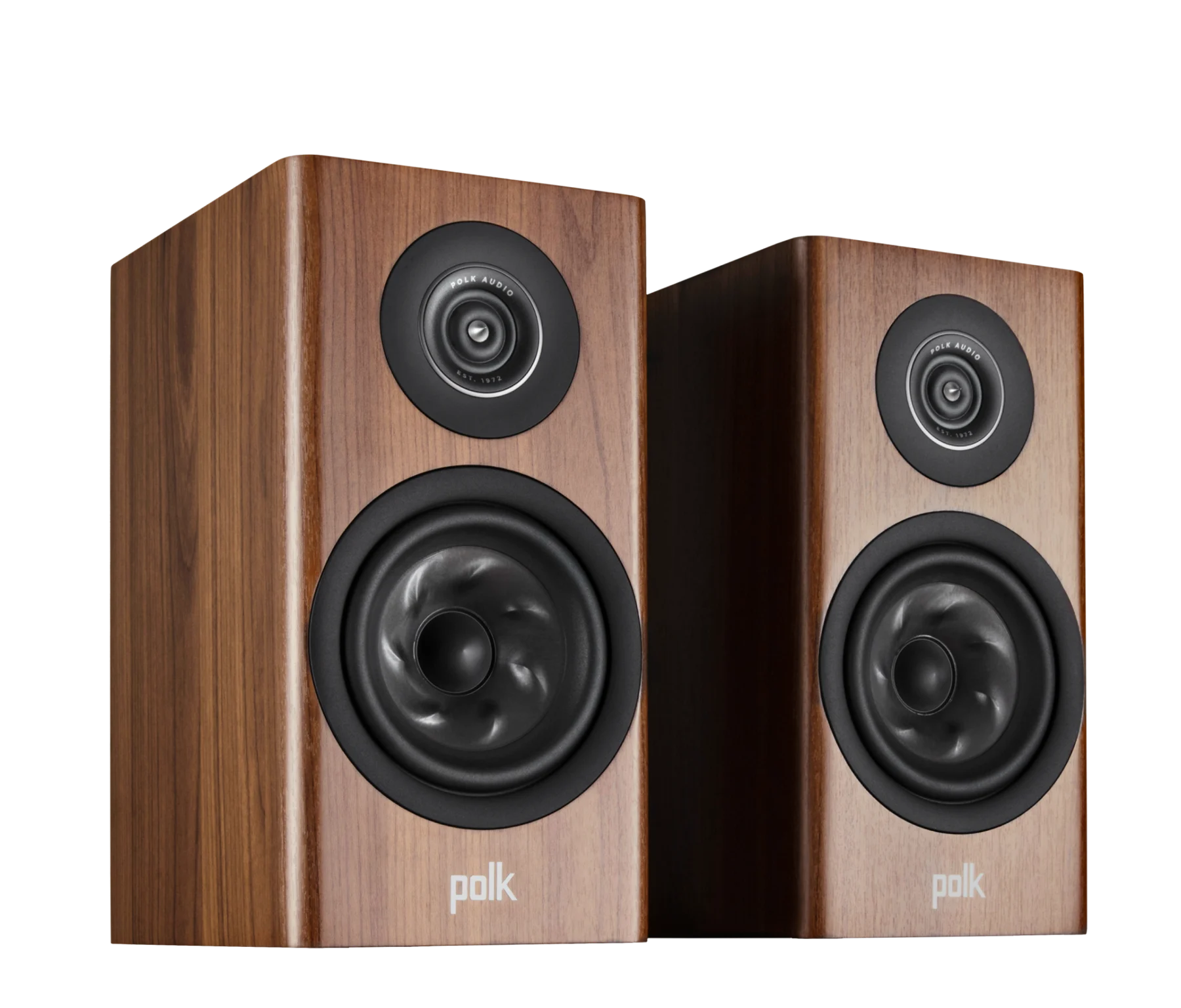 Polk Audio Reserve R200 bookshelf speakers in Brown front view