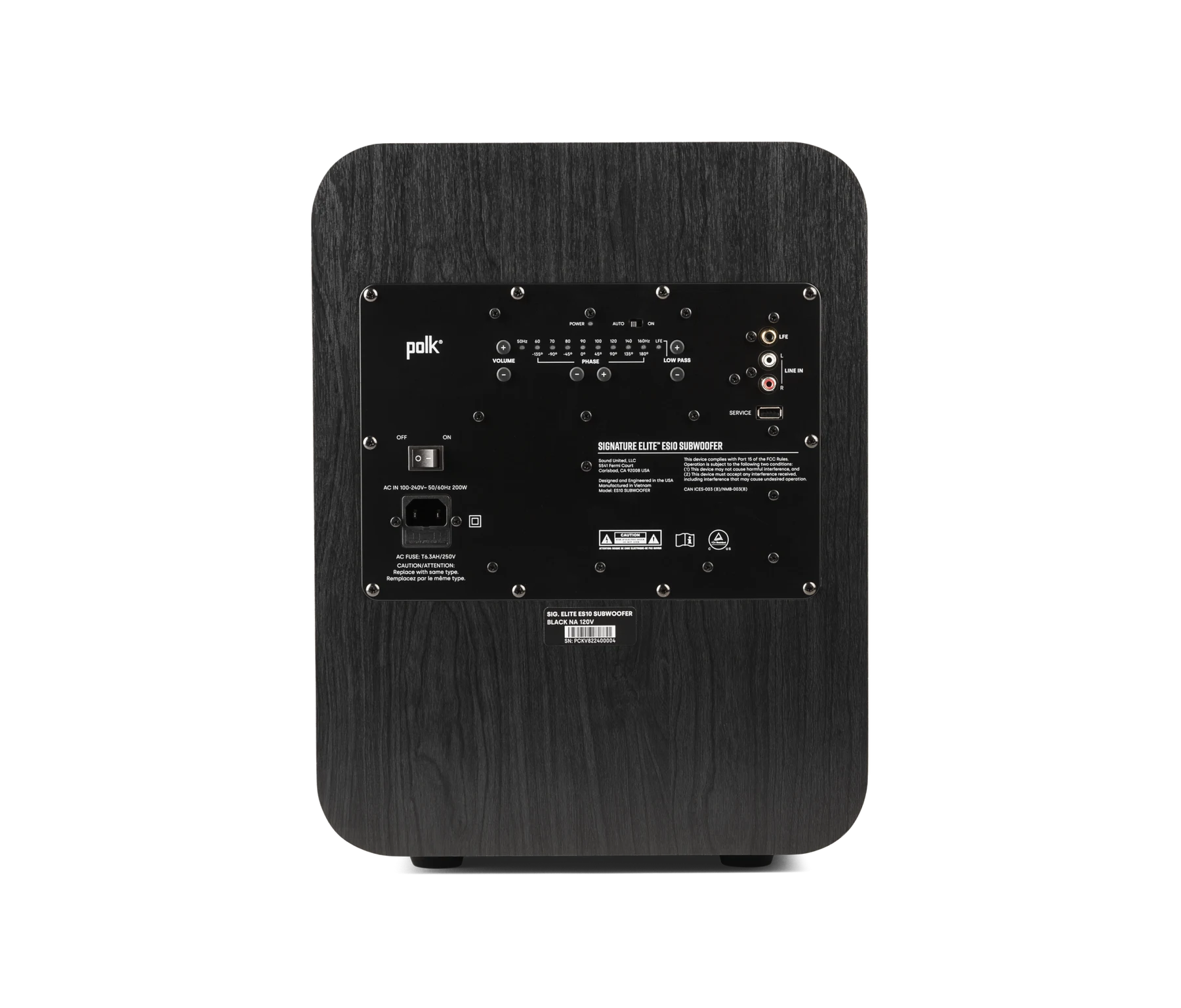 REAR Polk Audio Signature Elite ES10 Powered Subwoofer