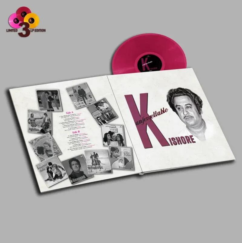 Kishore Kumar Unforgettable 3LP Coloured Vinyl Record