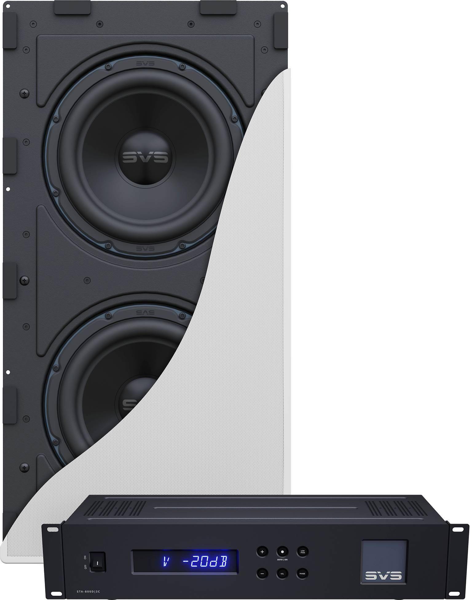 SVS 3000 In-Wall Subwoofer installed in wall