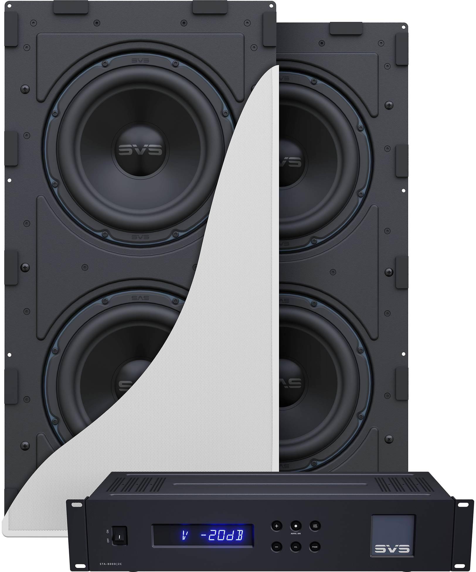 SVS 3000 In-Wall Subwoofer dual 9-inch drivers